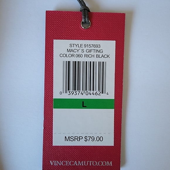 Vince Camuto black metallic sweater size L New - Picture 6 of 9